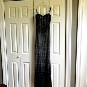 Betsy & Adam Black Maxi Dress